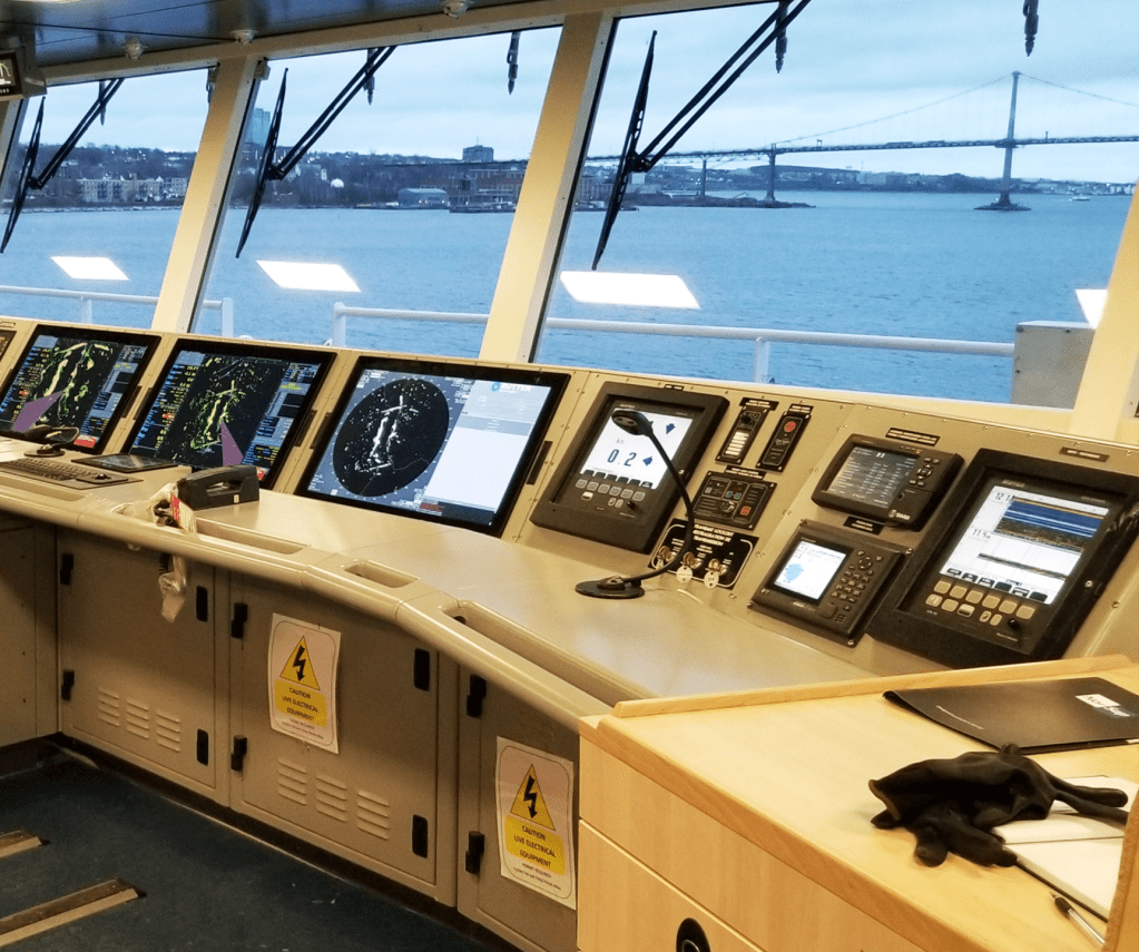 OSI Maritime Solutions navigation console. Image courtesy of OSI Maritime Solutions