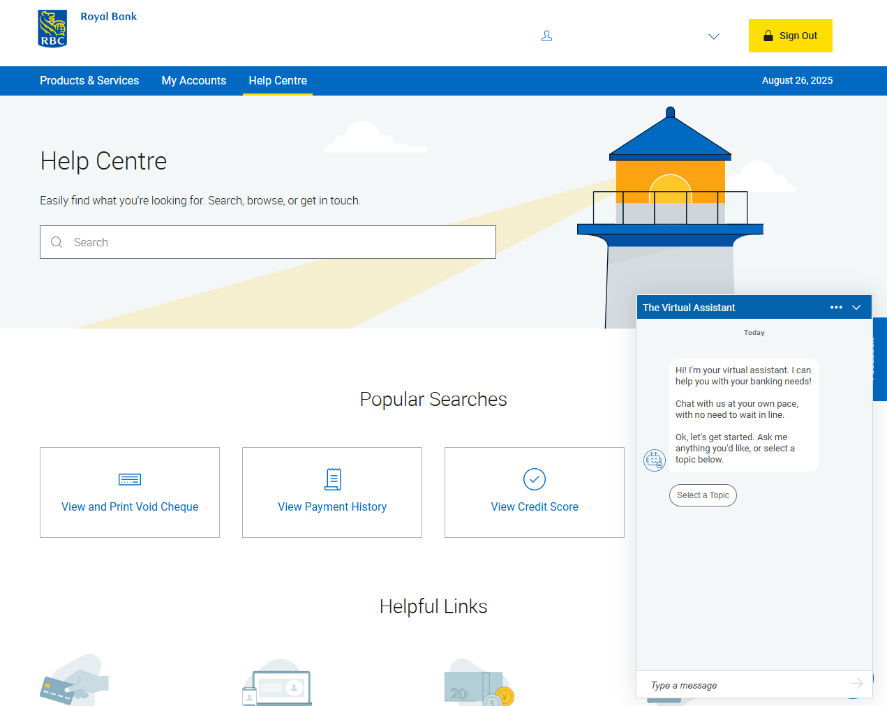 virtual assistant screenshot